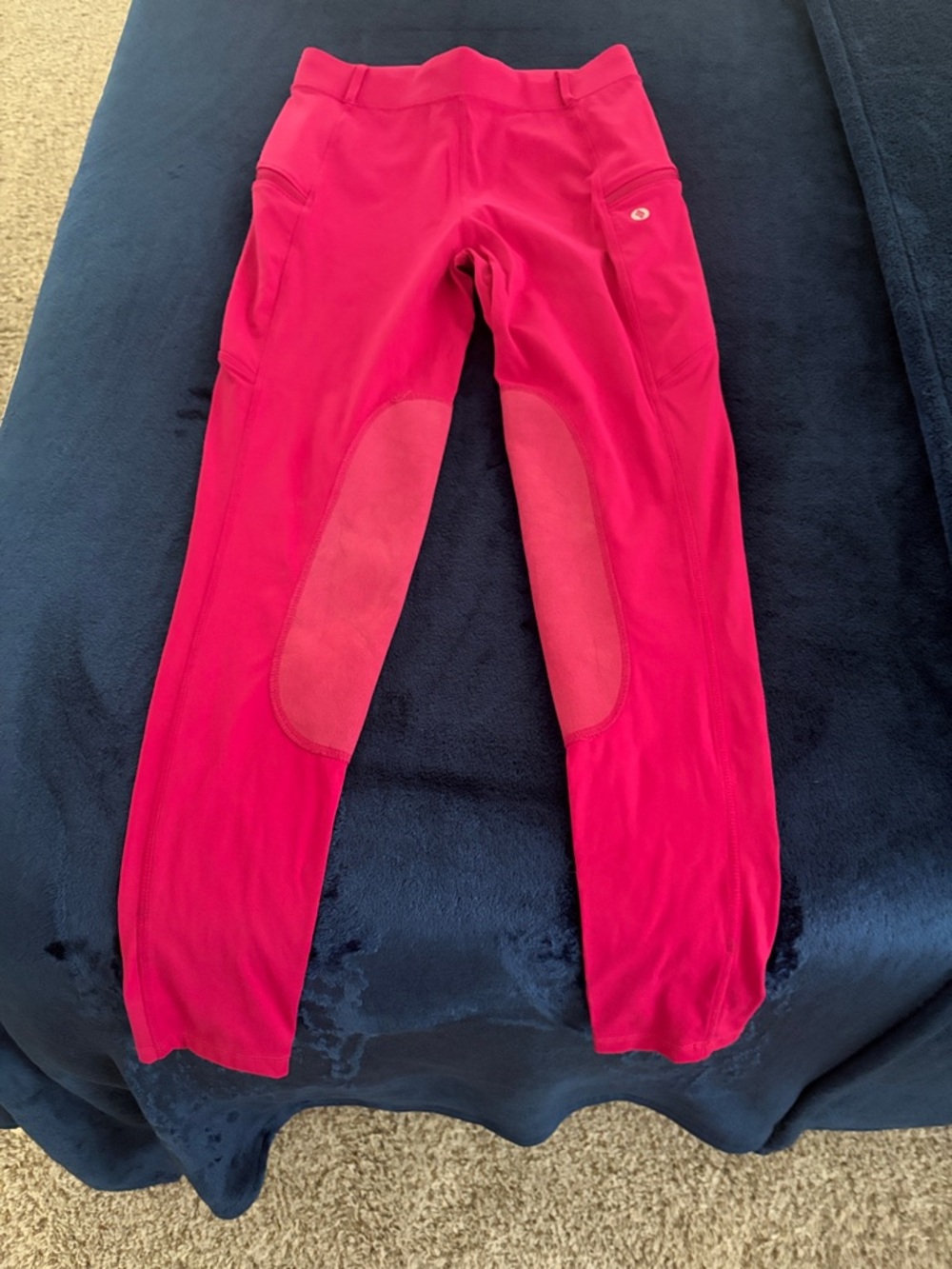 Women’s Bright Pink Equestrian Leggings with Knee Grip